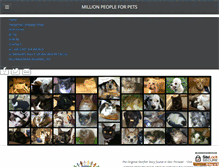 Tablet Screenshot of millionpeopleforpets.com